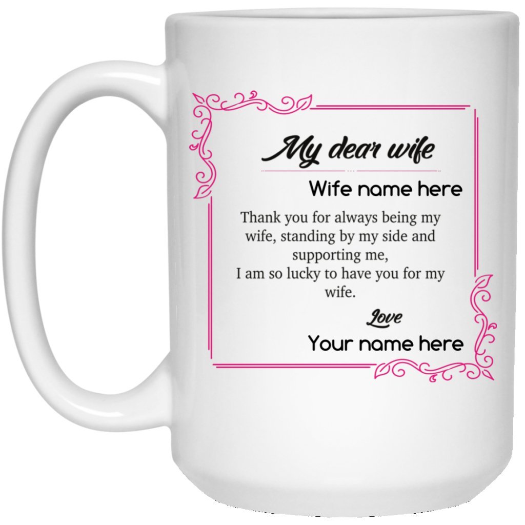 Thanks For Being My Wife - Personalized Mug - Uniquethoughtful