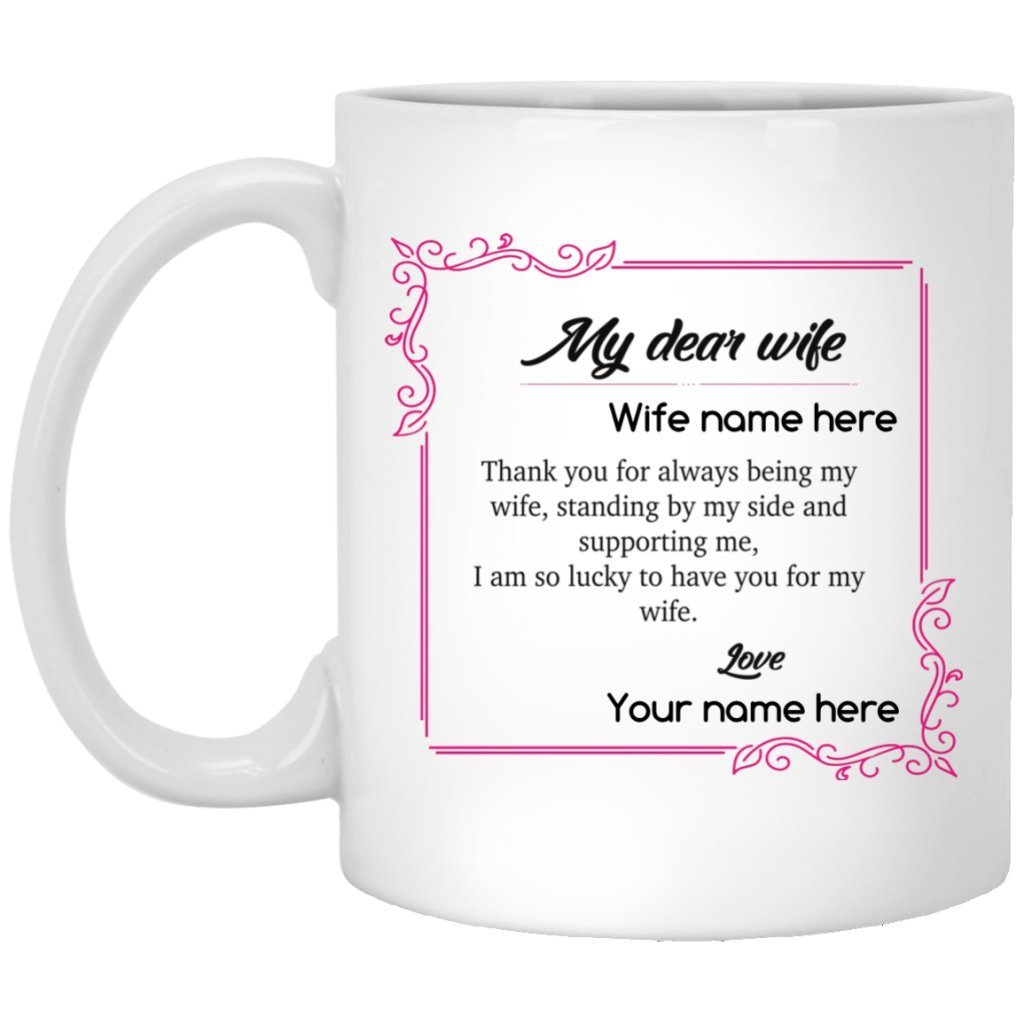 Thanks For Being My Wife - Personalized Mug - UniqueThoughtful