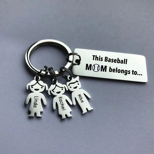 This Baseball Mom belongs to Personalized keychain - Uniquethoughtful