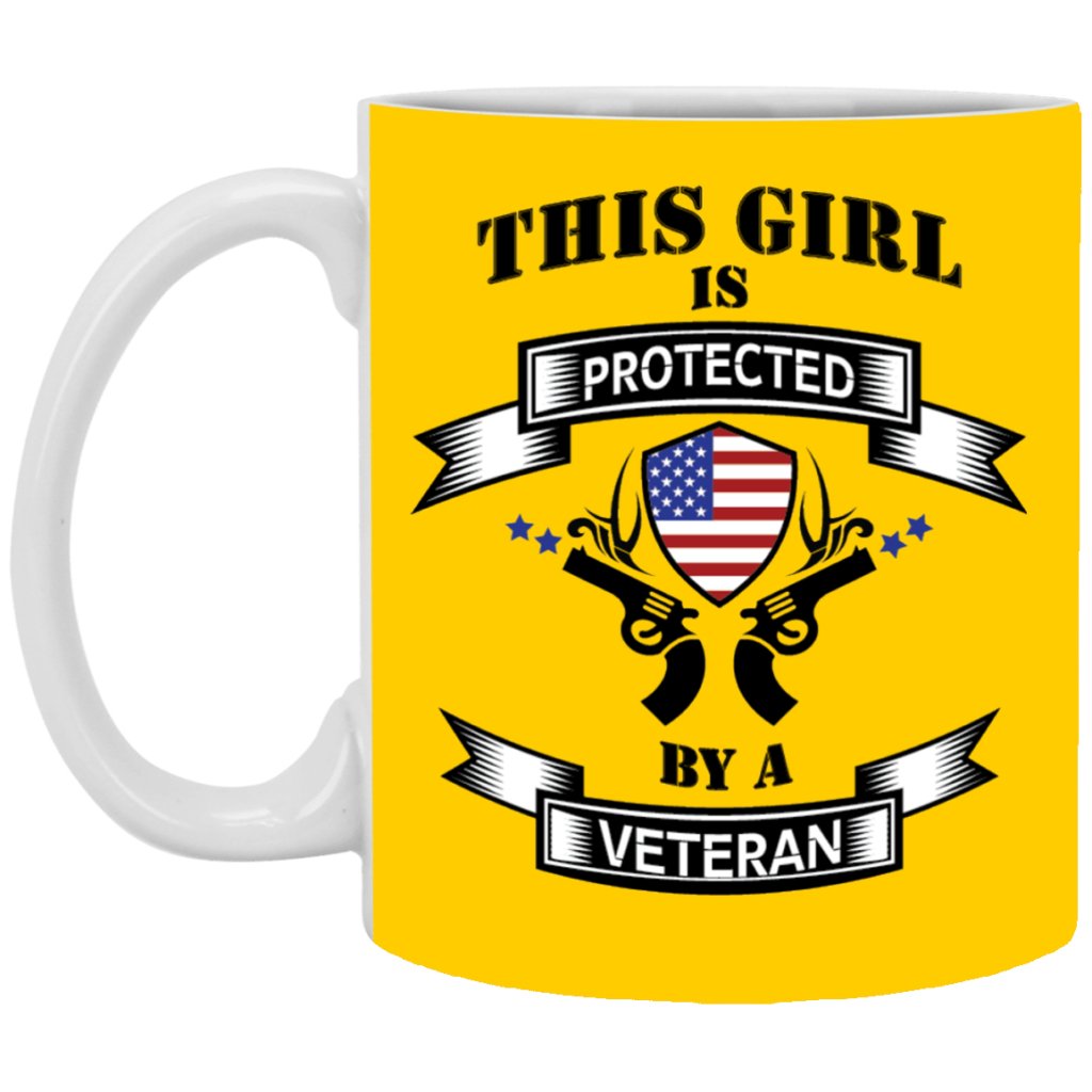 "This Girl Is Protected By A Veteran" Coffee Mug - UniqueThoughtful