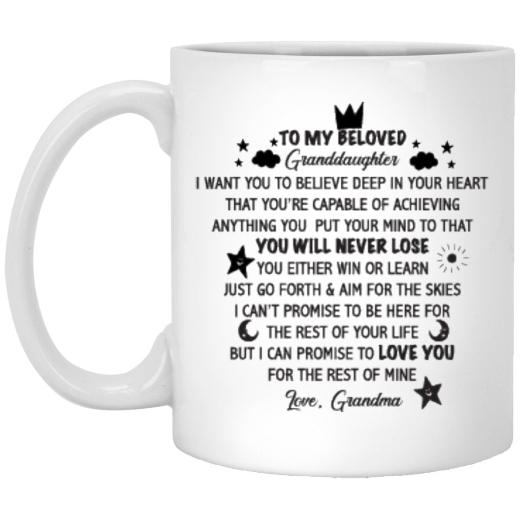 "To My Beloved Grandaughter" Coffee Mug - UniqueThoughtful