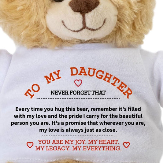 To My Daughter Teddy Bear Gift - UniqueThoughtful