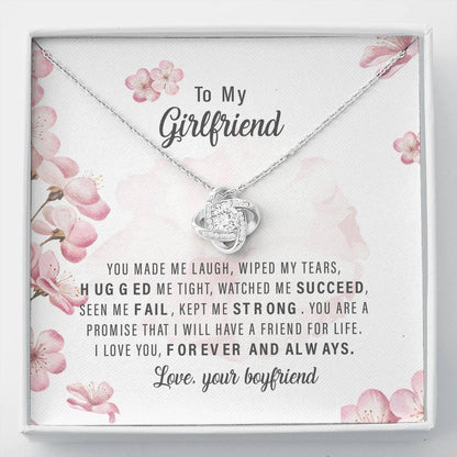 To My Girlfriend - love Knot Necklace - Uniquethoughtful