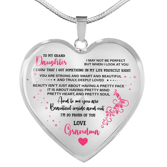 To My Granddaughter Necklace - Uniquethoughtful