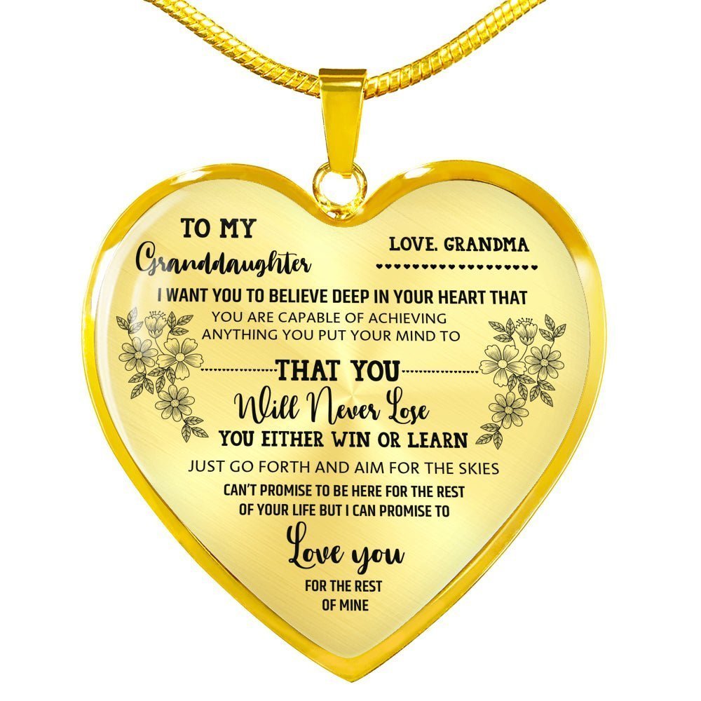 To My Granddaughter Necklace - UniqueThoughtful