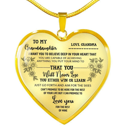 To My Granddaughter Necklace - UniqueThoughtful