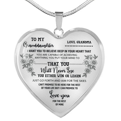 To My Granddaughter Necklace - Uniquethoughtful