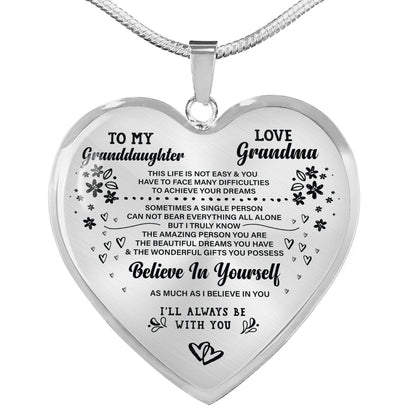 To My Granddaughter Necklace - UniqueThoughtful