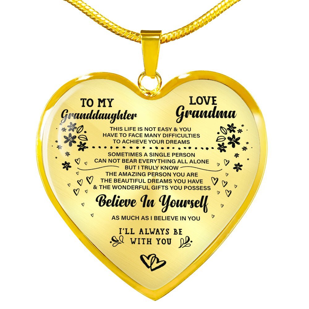 To My Granddaughter Necklace - Uniquethoughtful