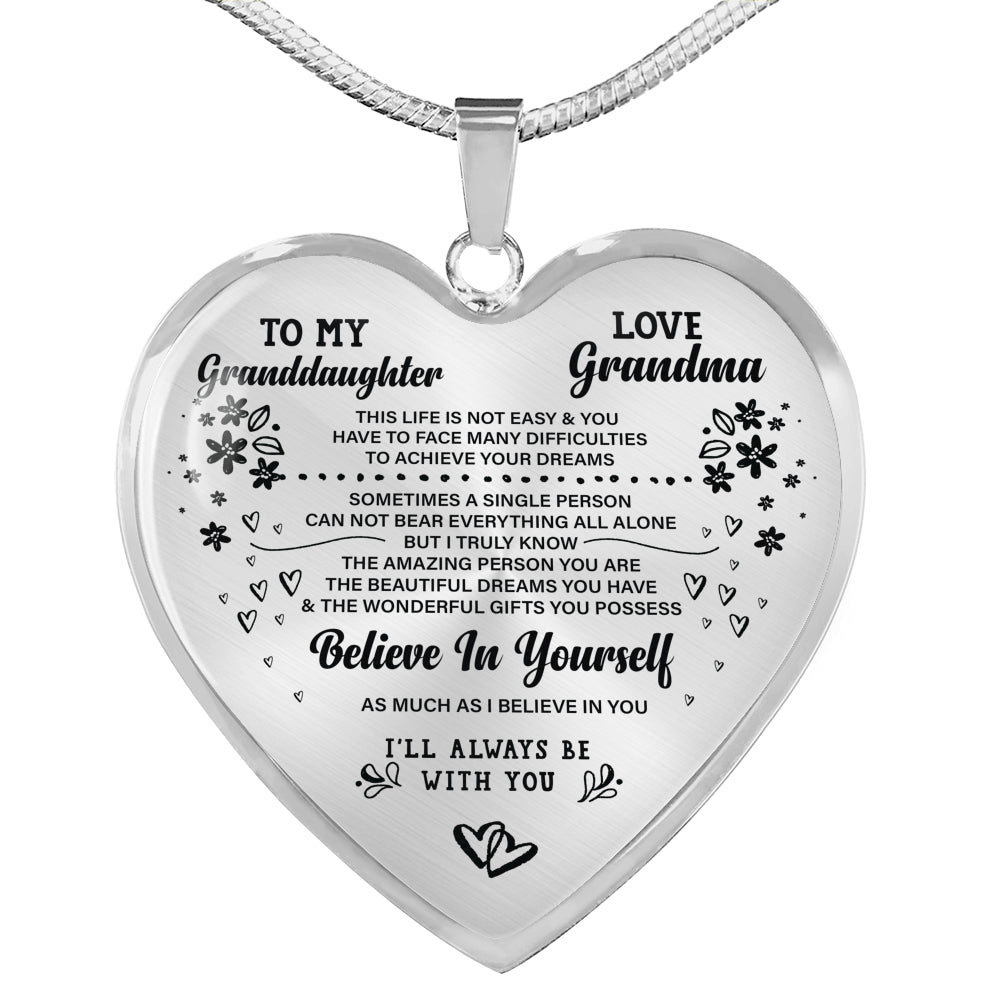 To My Granddaughter Necklace - Uniquethoughtful