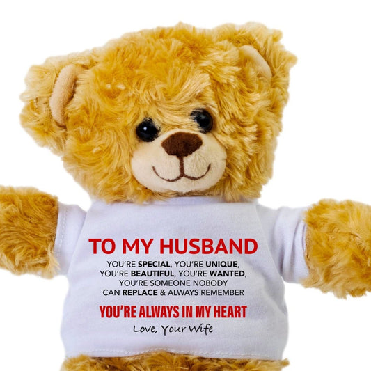 To My Husband Teddy Bear - Valentine's Day - Uniquethoughtful