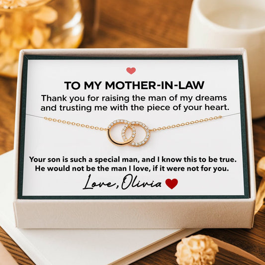 To My Mother - in - Law – Sentimental Necklace Mother's Day Gift from Daughter - in - Law - UniqueThoughtful