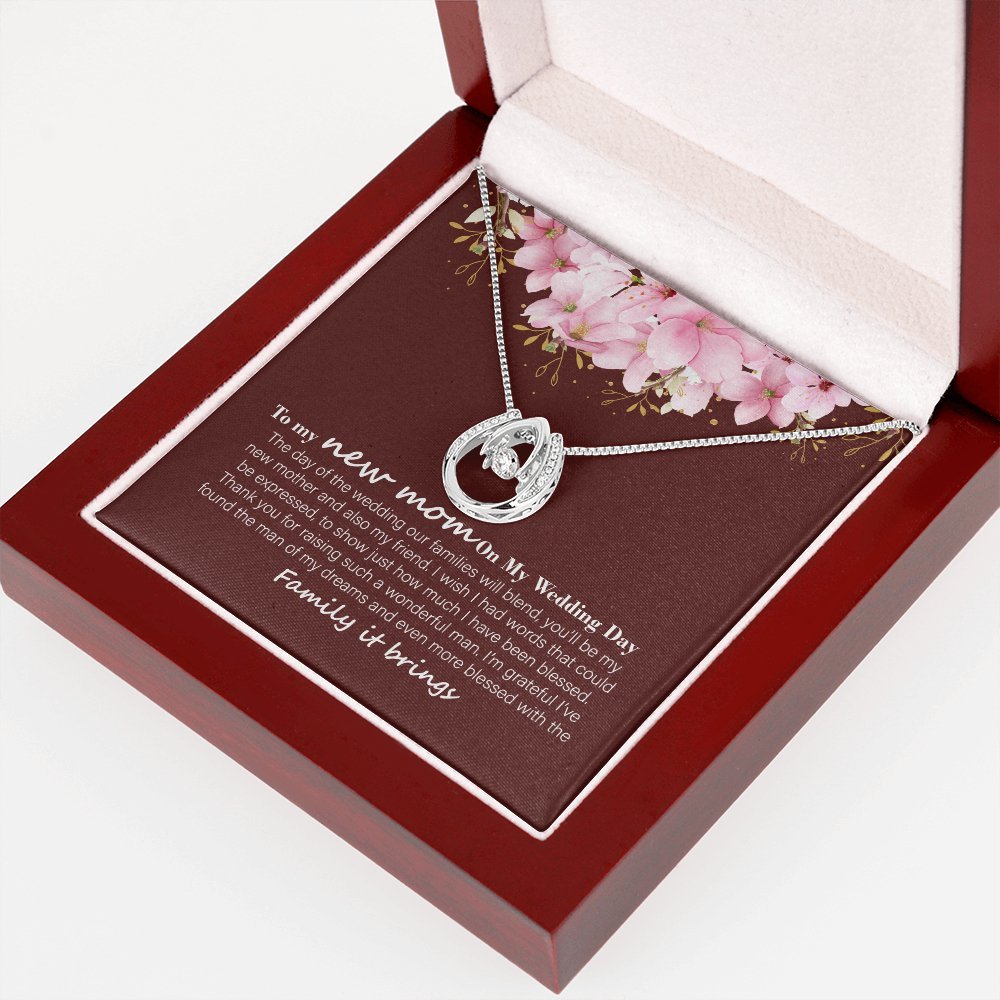 To My New Mom Necklace | Beautiful Gift for Mother - in - Law - Uniquethoughtful