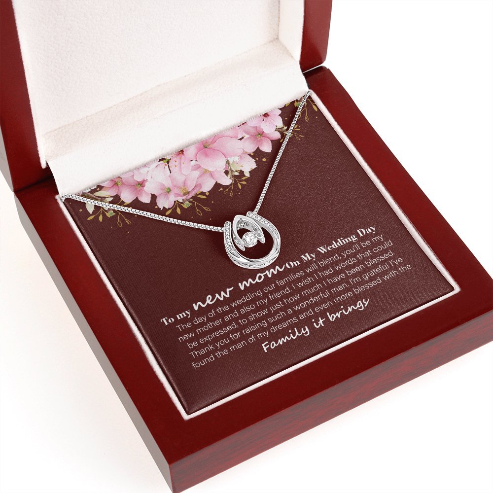 To My New Mom Necklace | Beautiful Gift for Mother - in - Law - Uniquethoughtful