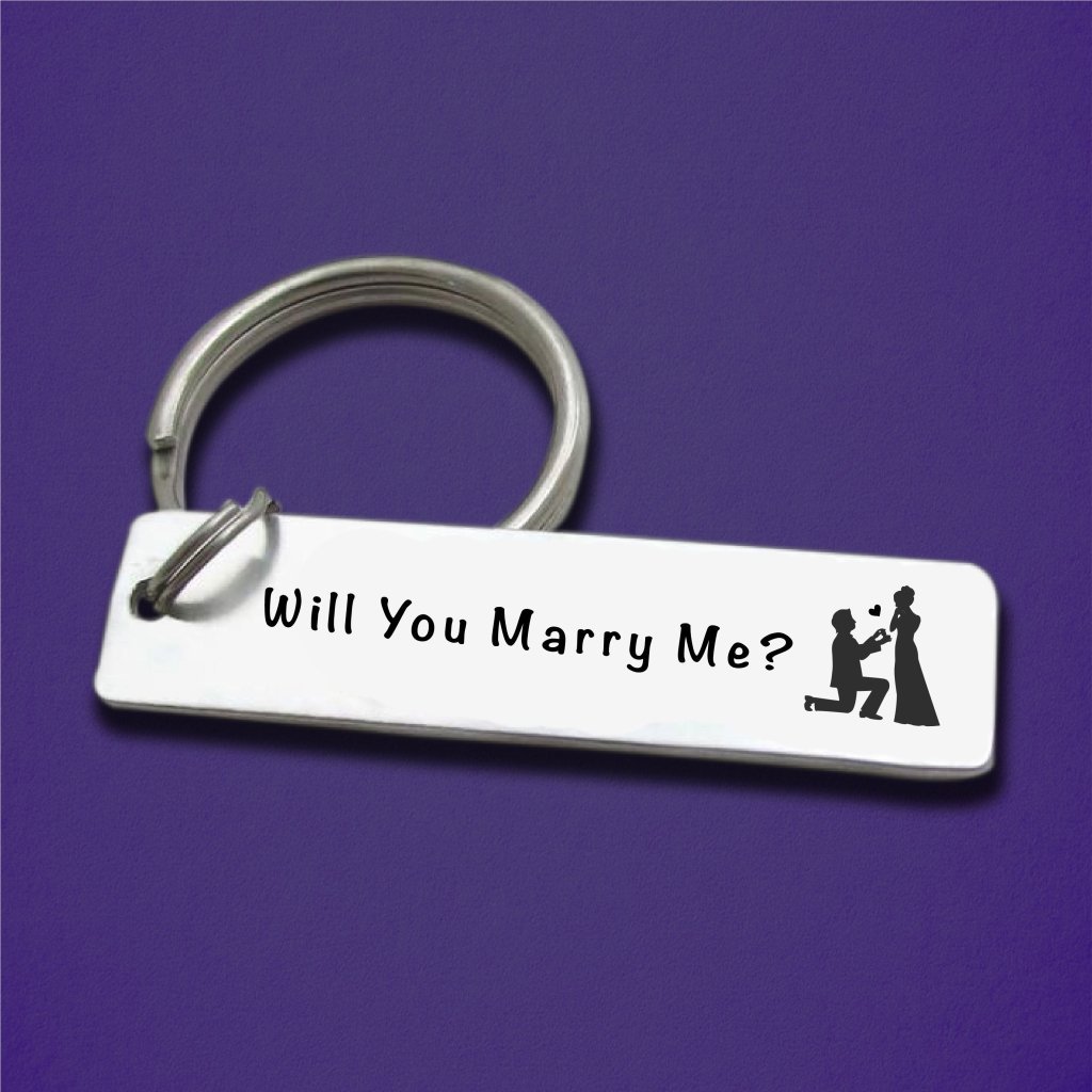 Will You Marry Me? Proposal Keychain - Uniquethoughtful