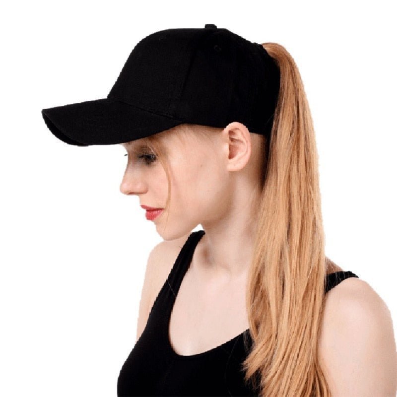 Women's ponytail baseball cap breathable - UniqueThoughtful