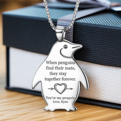 You Are My Penguin Necklace - Anniversary Gift For Her - UniqueThoughtful