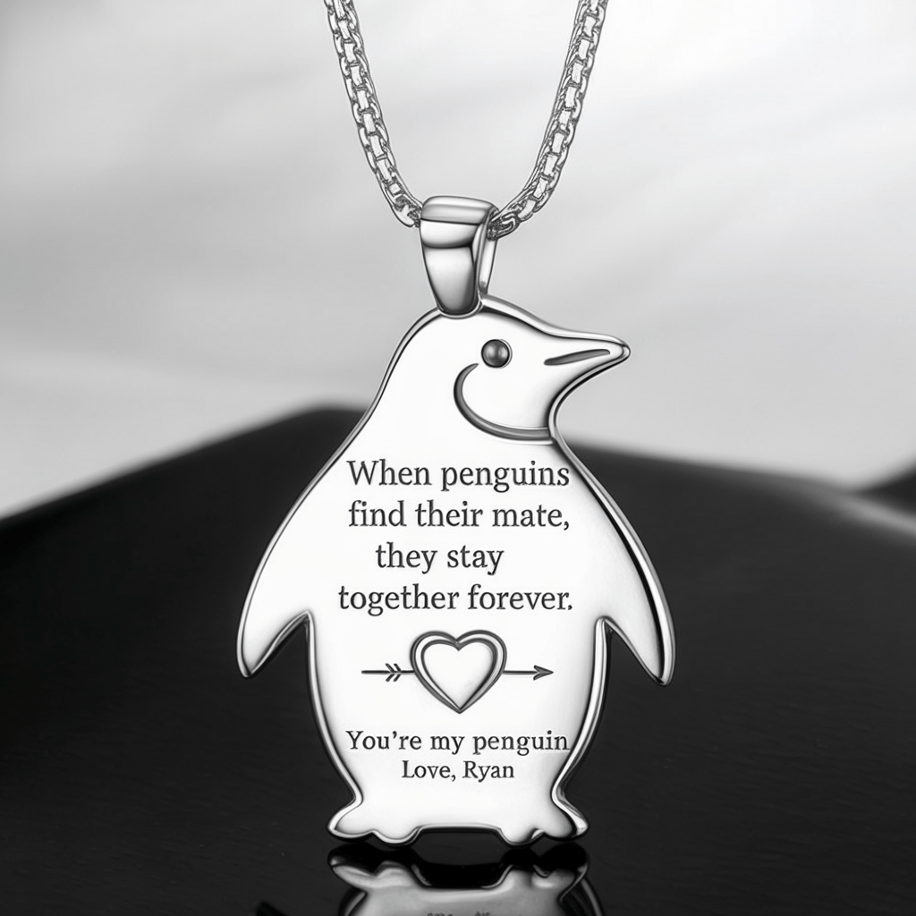 You Are My Penguin Necklace - Anniversary Gift For Her - UniqueThoughtful