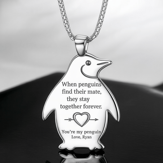You Are My Penguin Necklace - Anniversary Gift For Her - UniqueThoughtful