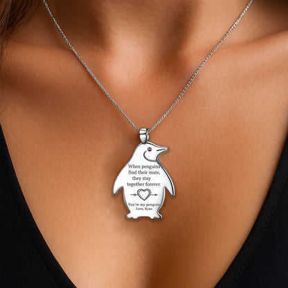 You Are My Penguin Necklace - Anniversary Gift For Her - UniqueThoughtful