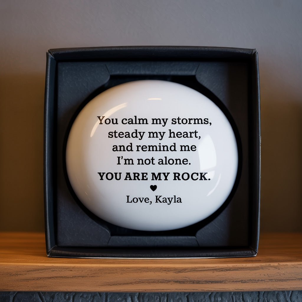 You Are My Rock - Custom Stone Valentine's Gift - UniqueThoughtful