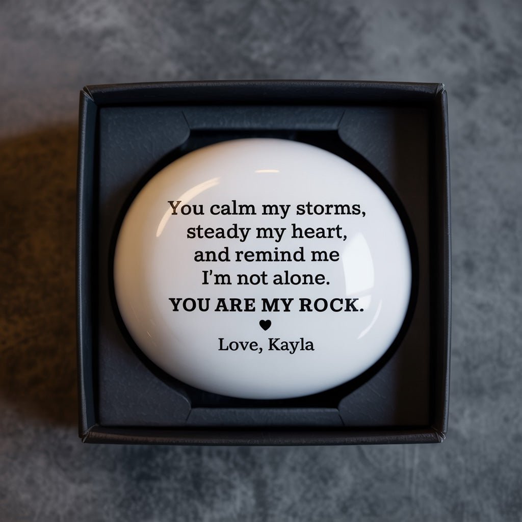 You Are My Rock - Custom Stone Valentine's Gift - UniqueThoughtful
