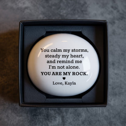 You Are My Rock - Custom Stone Valentine's Gift - UniqueThoughtful