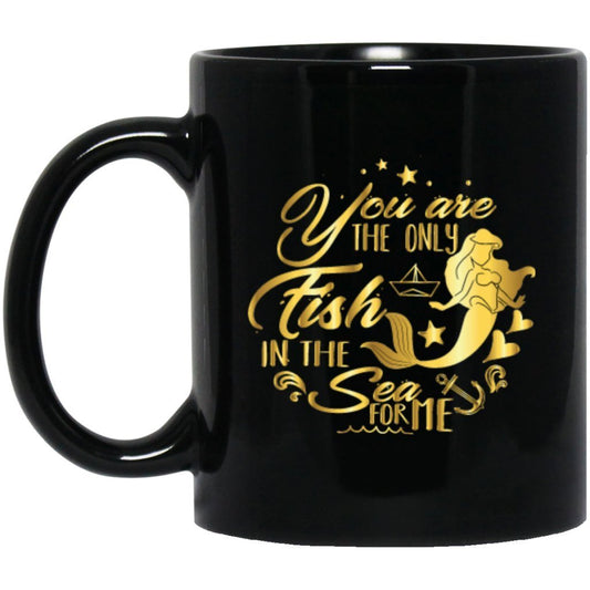 "You Are The Only Fish In The Sea For Me" Coffee Mug (Golden) - UniqueThoughtful