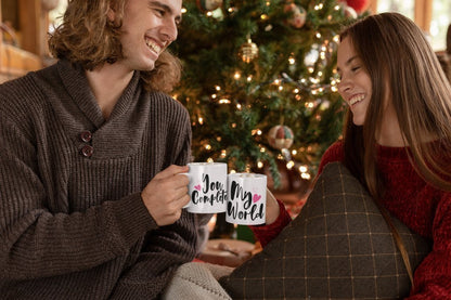 You Complete My World Couple Coffee Mug a Perfect Valentine's Day Gift - UniqueThoughtful