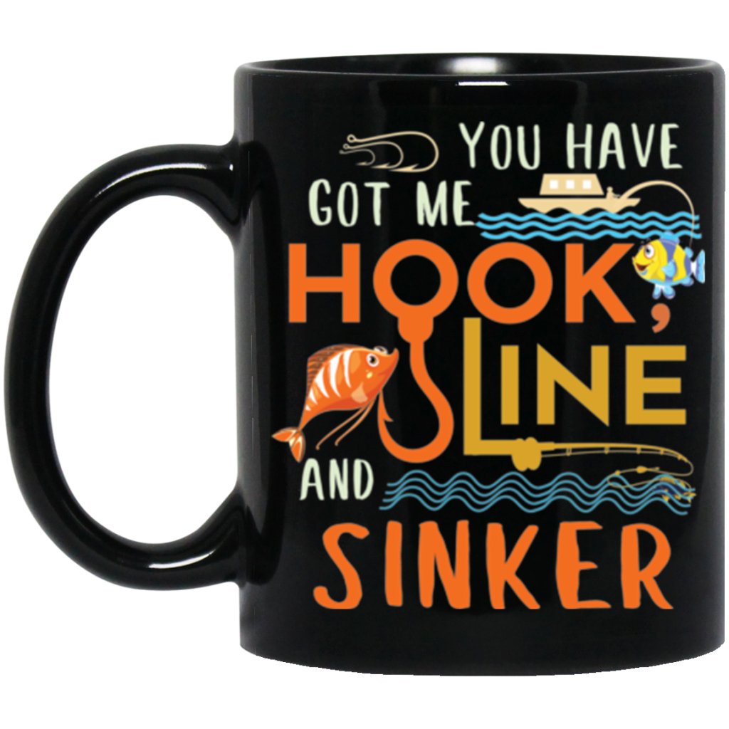 "You Have Got Me Hook Line & Sinker" Coffee Mug - Uniquethoughtful