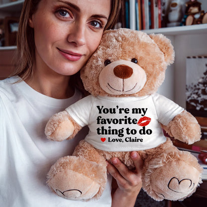 You're My Favorite Thing To Do - Custom Bear Christmas Gift - UniqueThoughtful