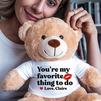 You're My Favorite Thing To Do - Custom Bear Christmas Gift - UniqueThoughtful
