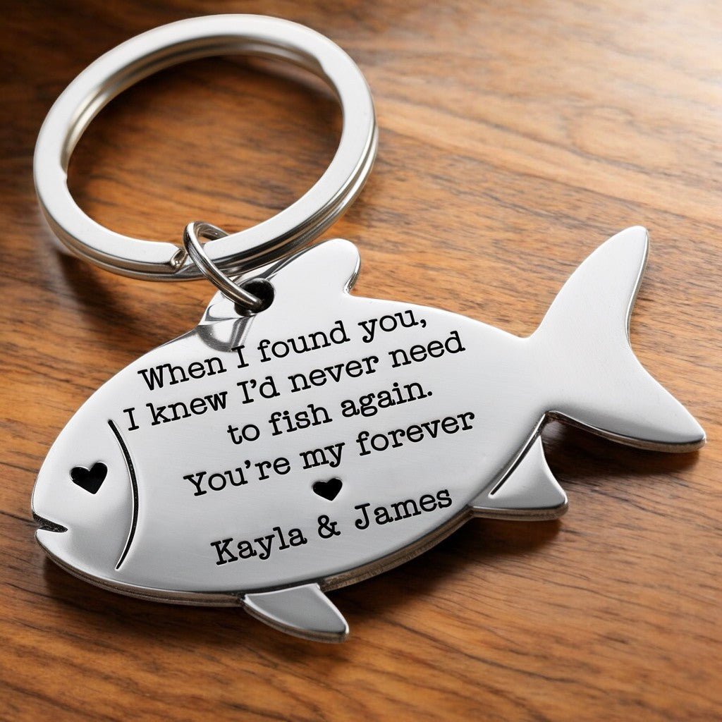 You're My Forever Fish keychain - Valentine's Gift - UniqueThoughtful