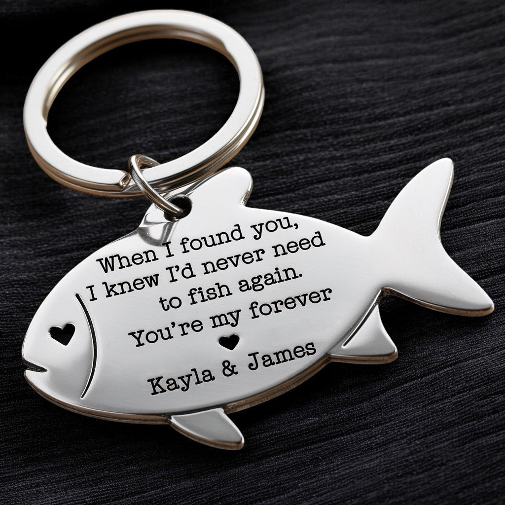You're My Forever Fish keychain - Valentine's Gift - UniqueThoughtful