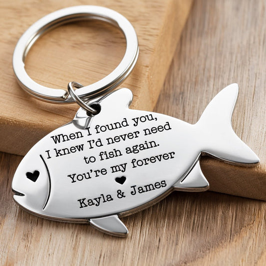 You're My Forever Fish keychain - Valentine's Gift - UniqueThoughtful