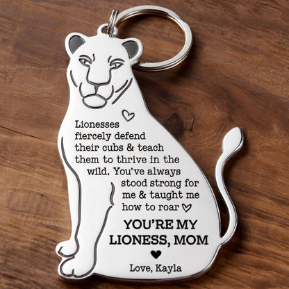 You're My Lioness Personalized Keychain - Mother's Day Gift - UniqueThoughtful