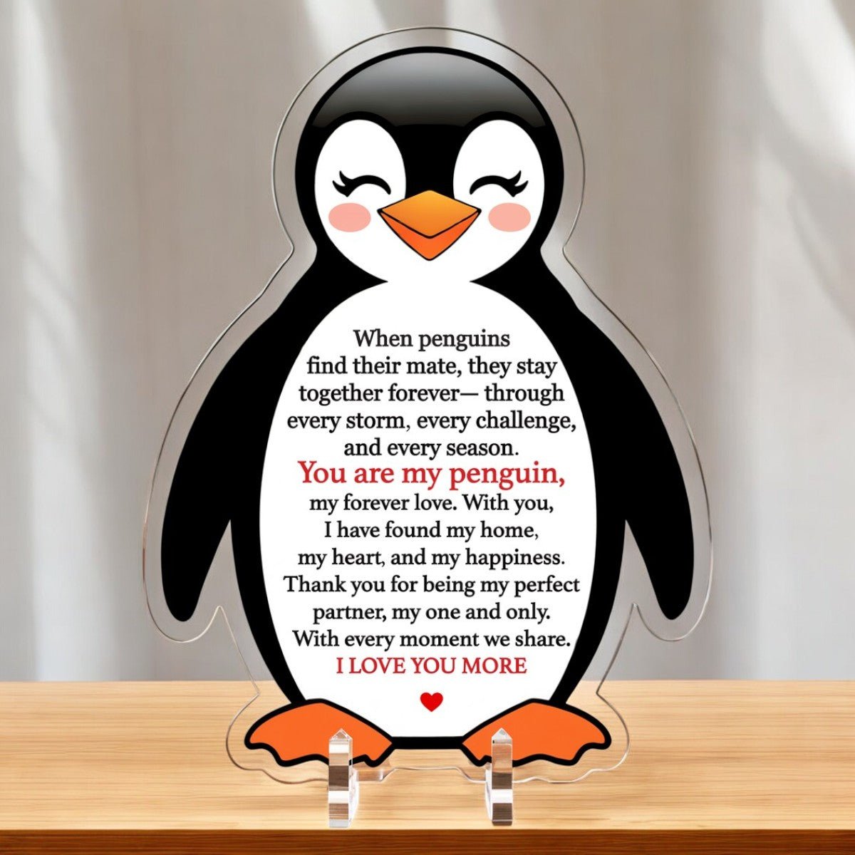 You're My Penguin - Acrylic Sign Valentine's Gift - UniqueThoughtful
