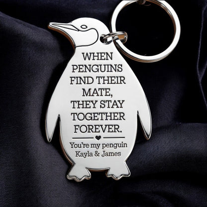 You're My Penguin keychain - Christmas Gift - UniqueThoughtful