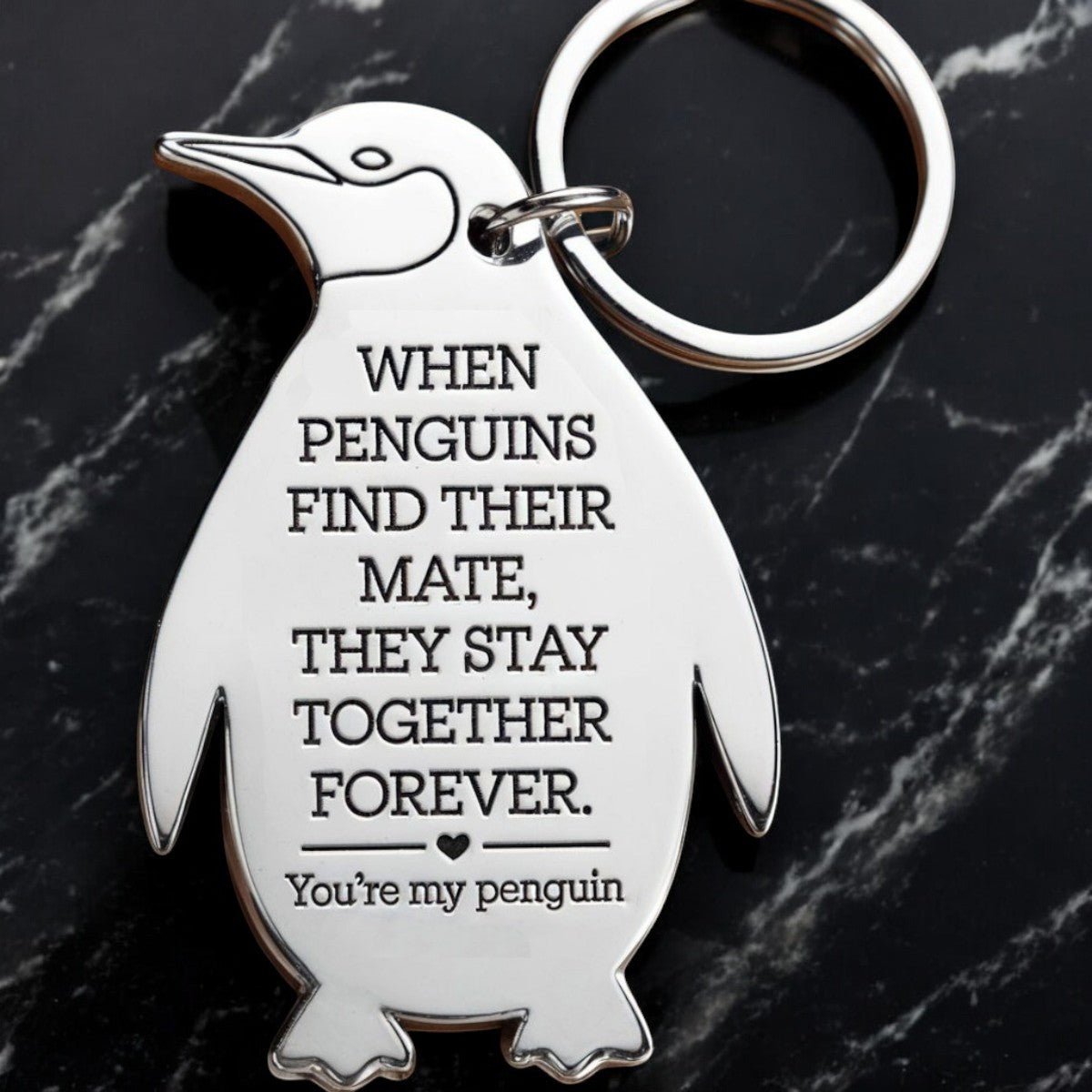 You're My Penguin Keyring - Valentine's Gift - UniqueThoughtful