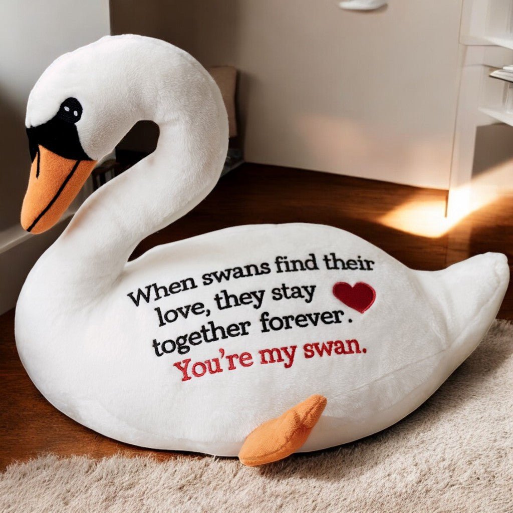 You're My Swan Plush - Valentine's Gift - UniqueThoughtful