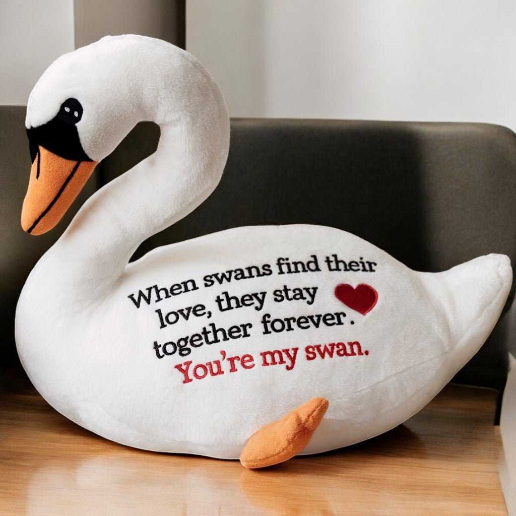 You're My Swan Plush - Valentine's Gift - UniqueThoughtful