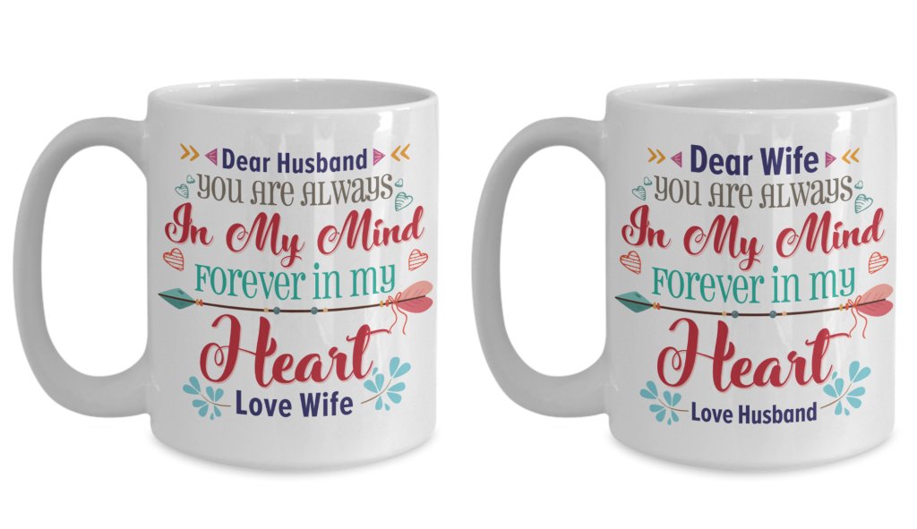 Dear Husband/Wife You Are Always In My Mind Couple Coffee Mug - UniqueThoughtful