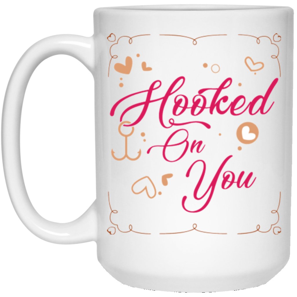 "Hooked On You" Coffee Mug for Couples - UniqueThoughtful
