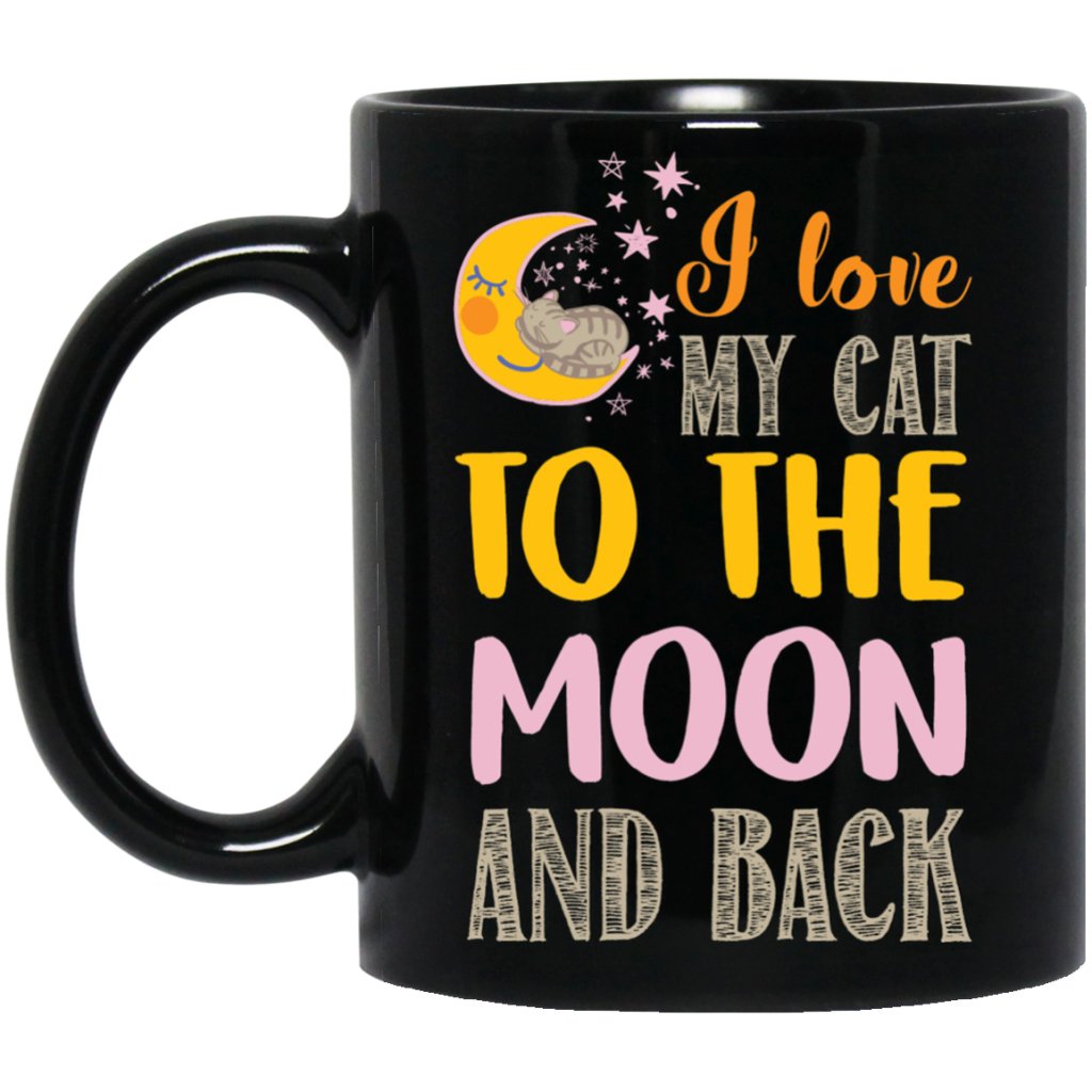 "I Love My Cat To The Moon & Back" Coffee Mug - UniqueThoughtful