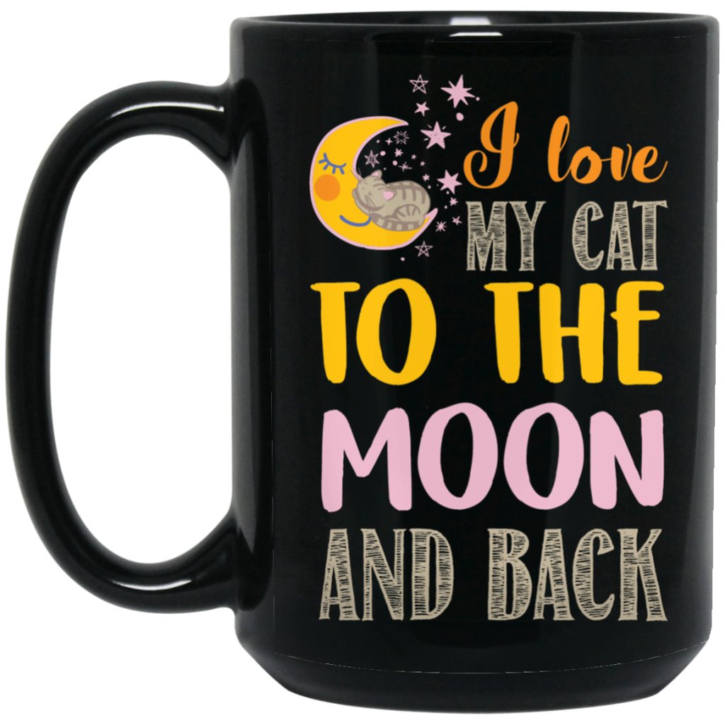 "I Love My Cat To The Moon & Back" Coffee Mug - UniqueThoughtful