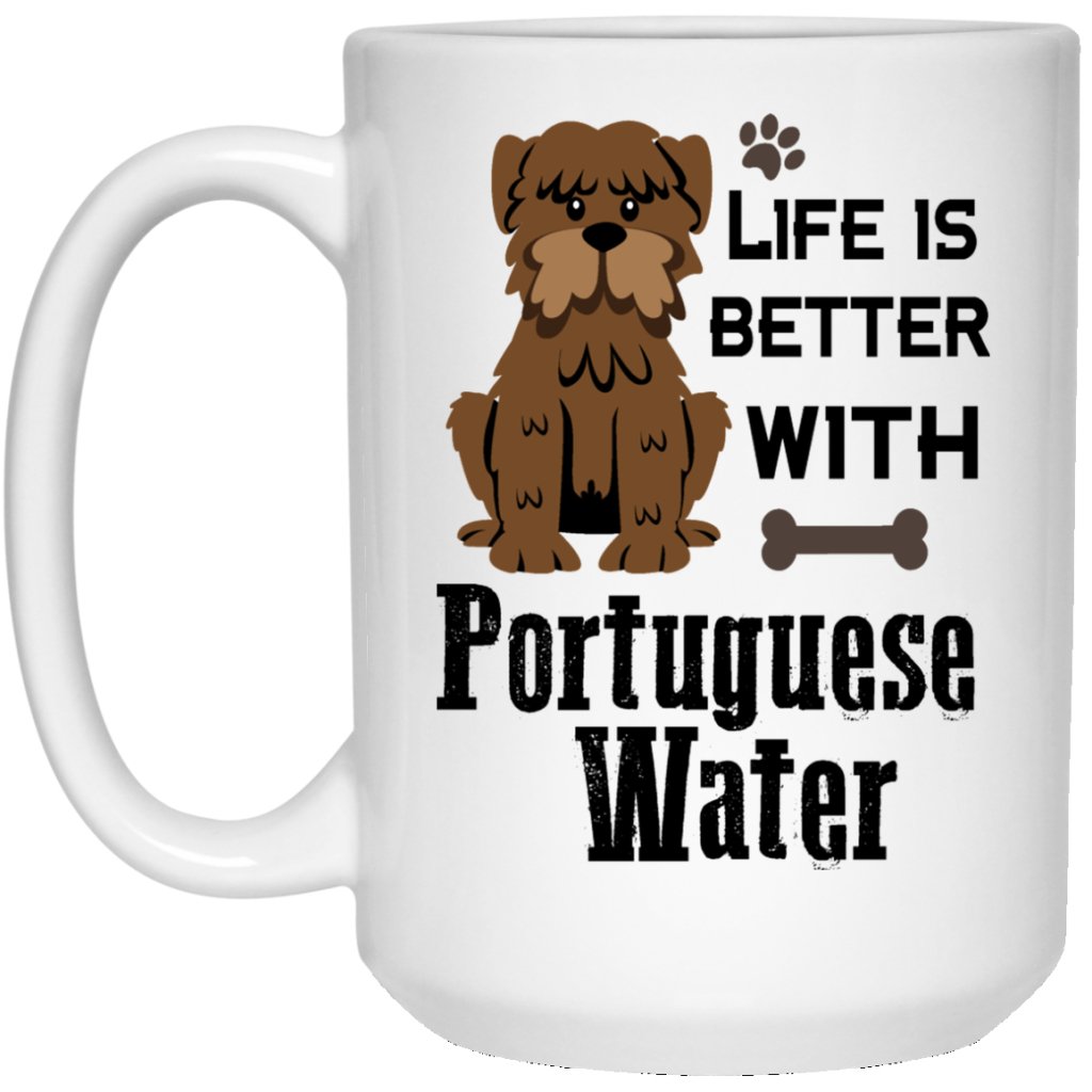 "Life Is Better With Portuguese Water" Coffee Mug - UniqueThoughtful