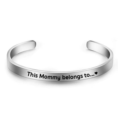 Personalized Family Names Cuff Bracelet - UniqueThoughtful