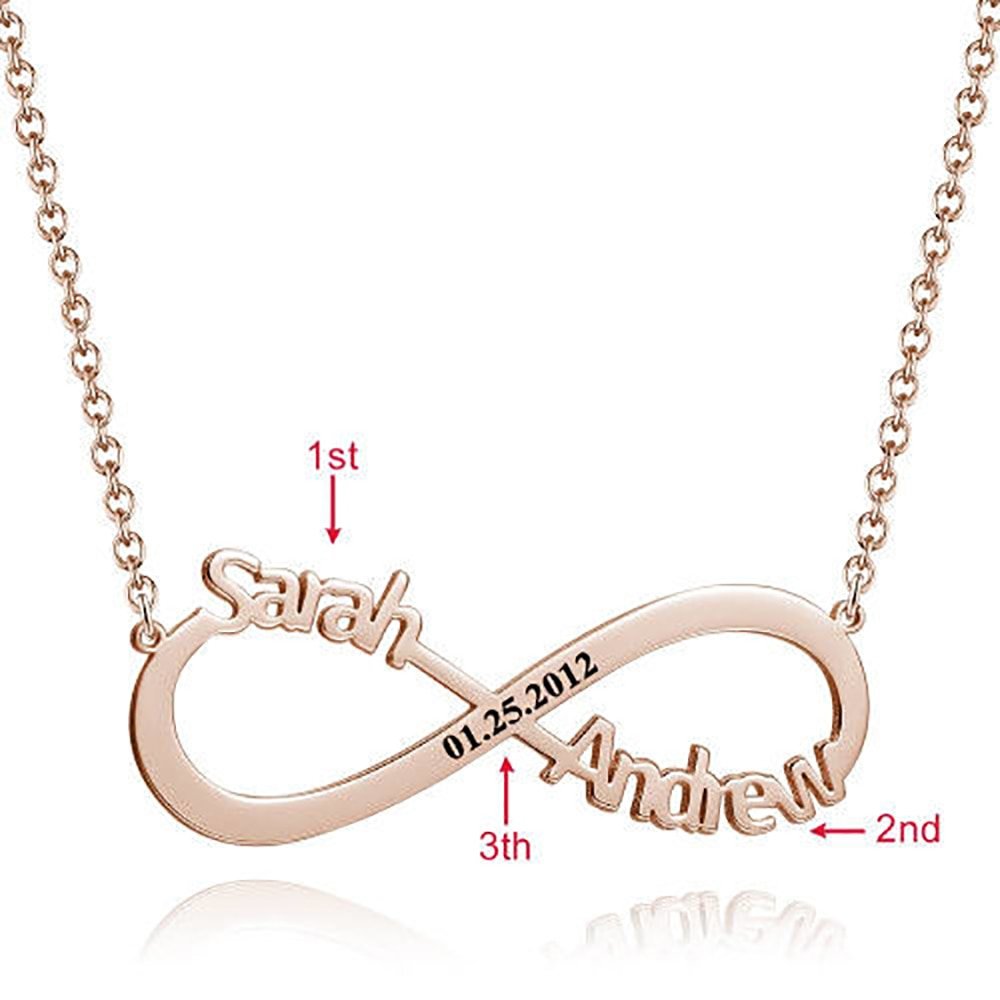 Personalized Infinity Necklace - UniqueThoughtful