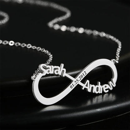 Personalized Infinity Necklace - UniqueThoughtful