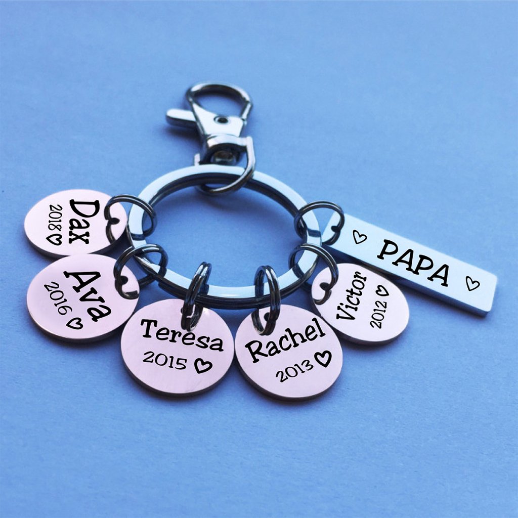 Personalized Mother's Day Bar Charm Keychain - UniqueThoughtful